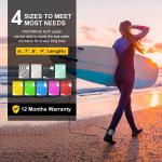 Custom Color Logo Paddle Board Leash Woowave Double Swivels TPU Ankle Leashes