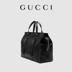 Black Branded Mens Bag GG Embossed Leather Tote for Women