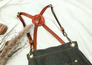 China Leather straps waiter apron for resturants , coffe shops and hotels wholesale