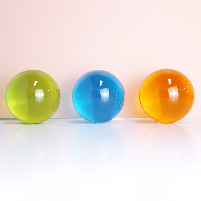 Factory wholesale colored solid resin ball 70mm/80mm/90mm/100mm transparent clear acrylic balls