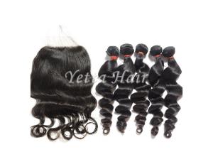 China No Tangle 100g Virgin Brazilian Loose Wave Hair / Human Hair Weave Bundles wholesale