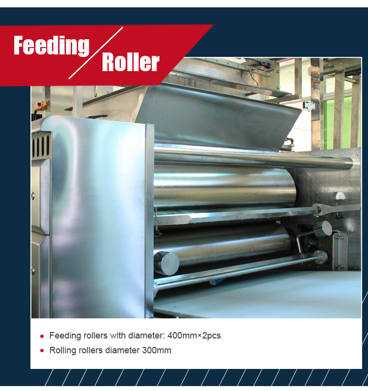 Commercial Rolling Pizza / Biscuit Making Machine Automatic Electric Dough Roller Sheeter