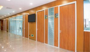 China Aluminum Frame Melamine MDF Standard size hospital medical door design wholesale