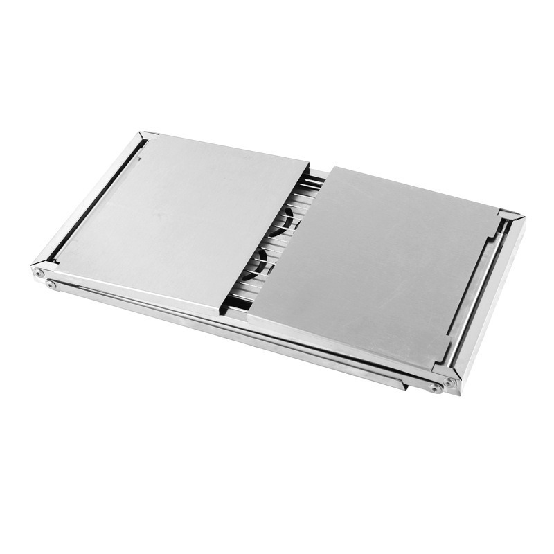 Portable BBQ Grill with Foldable Legs and Thermometer Grill
