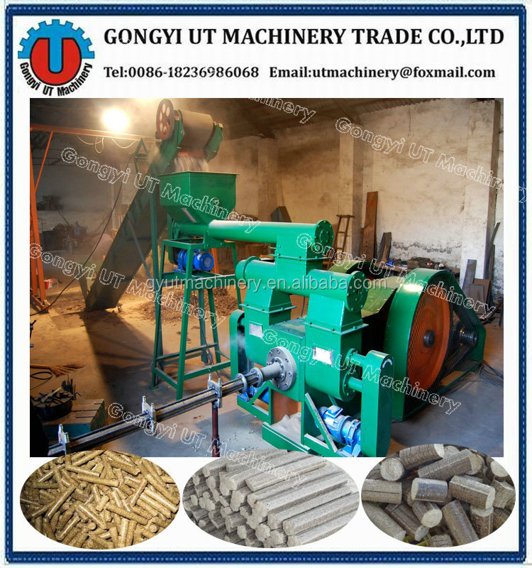 61.5kW Cylindrical Rod Shape Mechanical Stamping Biomass Briquette Press Machine for 5mm Raw Materials