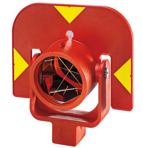 GPR111 Leica type Single Prism with holder and target for Leica Total Station with red color