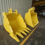 20 Ton Excavator Rock Bucket Hardox500 Material Gray Color Custom Construction