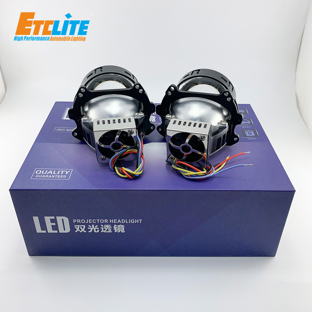 16V Projector Lens Headlight , 55W Dual Beam Projector 9600LM