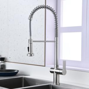China SUS304 Stainless Steel Pull Down Kitchen Faucet wholesale