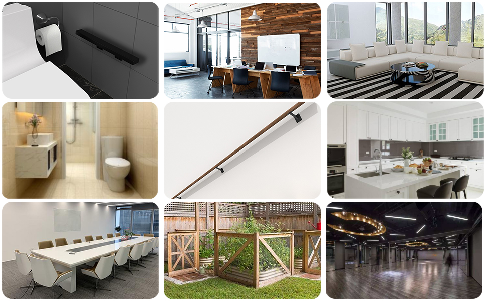 Contemporary Steel Stair Rail Linear Handrail Bracket for Simple Handrail Installation