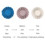 6Pcs Dental Rubber Diamond Polisher Impeller CA RA Polishing Composite Kits