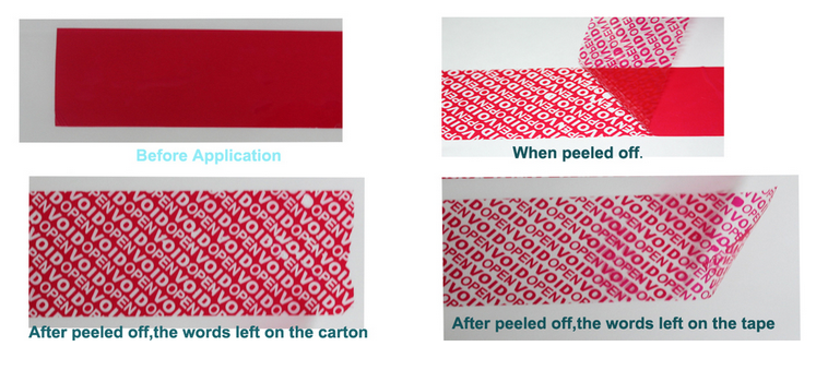 Red Tamper Evident Sealing Warranty VOID OPEN Tape Transfer Security Seal Tape