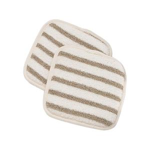 China Cotton Stripe Skin Scrubbers Quare Exfoliating Pads For Body wholesale