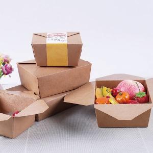 China Kraft Paper Takeaway Box Disposable One - Piece Design Eco Friendly Portable wholesale