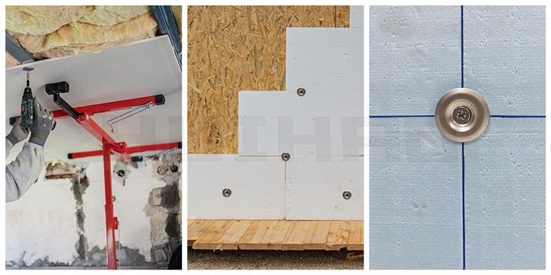 Galvanized Steel 30mm Insulation Fastening Plates For Attaching Insulation And Cover Boards