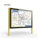 Pole Mount 1500mm Stand City light Boards For Street Advertising