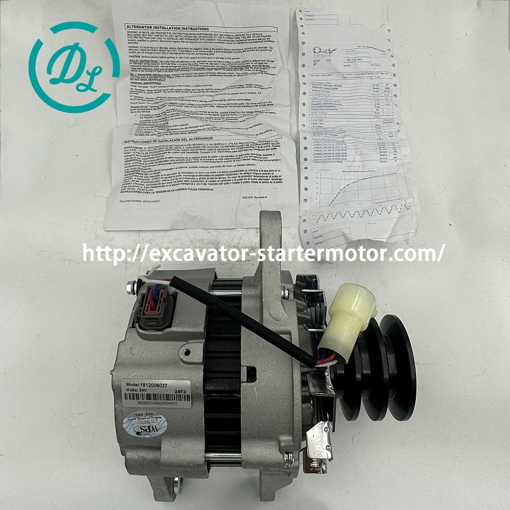 A4TU5185 20113N Excavator Alternator 1812006037 24V 50A 6HK1 Engine