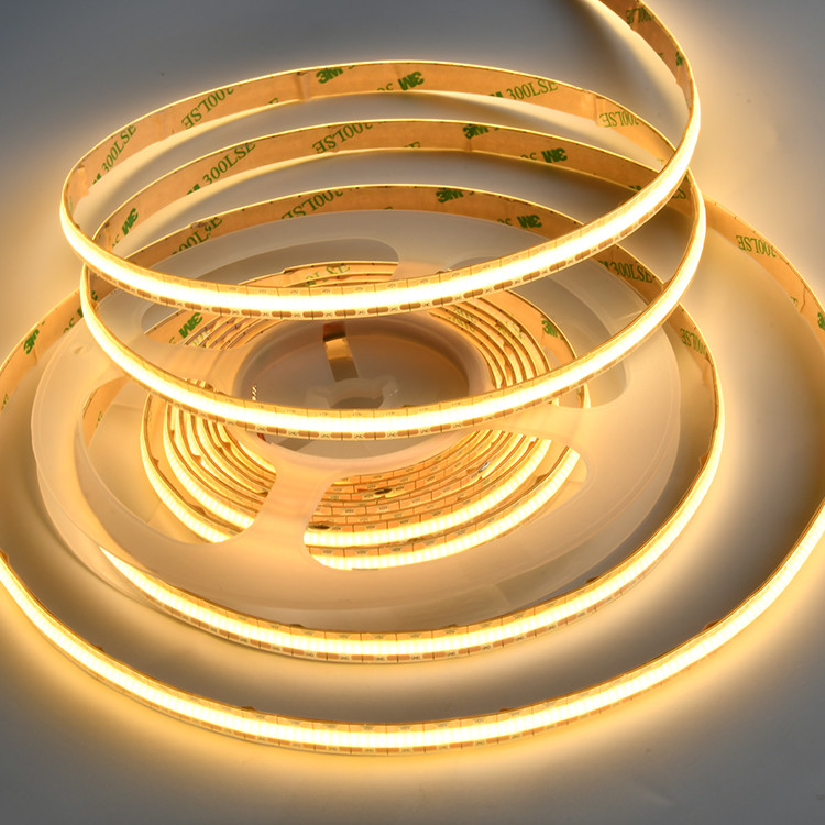 UL Flexible LED Strip Famous Chip 24V Ultra Thin Silicone 10mm PCB board IP20 528 cob led lights