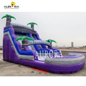 China Purple Giant Inflatable Water Slide Waterproof For Summer Fun wholesale