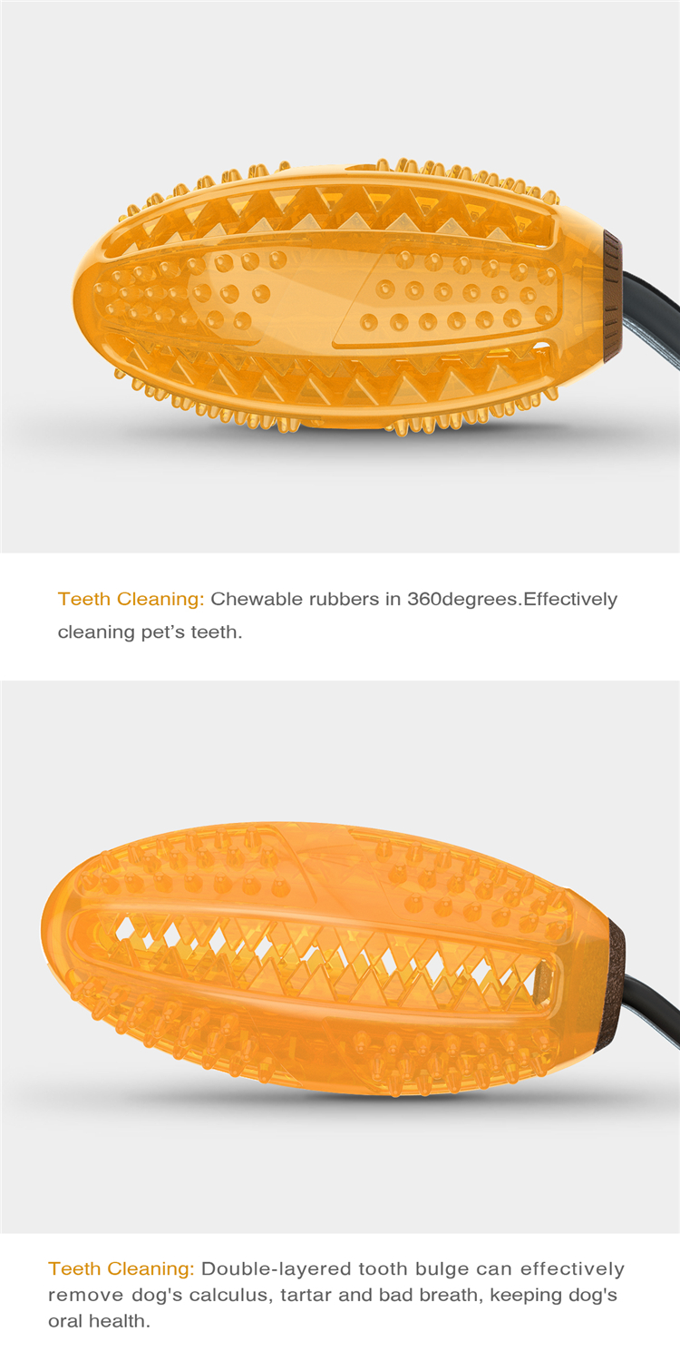 Indestructible Rubber Dog Treat Ball Bite-resistant Double Sucker Chew Toy Dog Pet Toys With 2 Suction Cup Rope