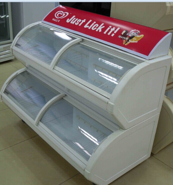 368L Modular Ice Cream Display Freezer Dual layered