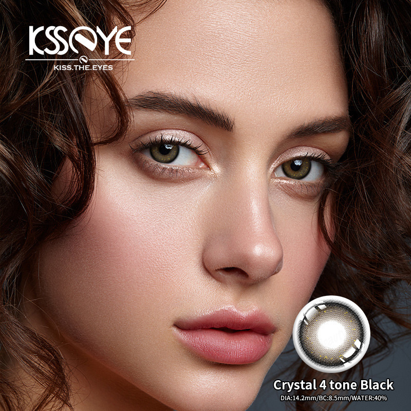 KSSEYE Glutinous Dolly Black Circle Lenses Contacts For Big Eyes