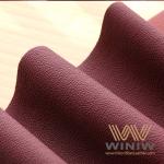 Luxury Textured Leather Fabric Microfiber PU Automotive Leather Material