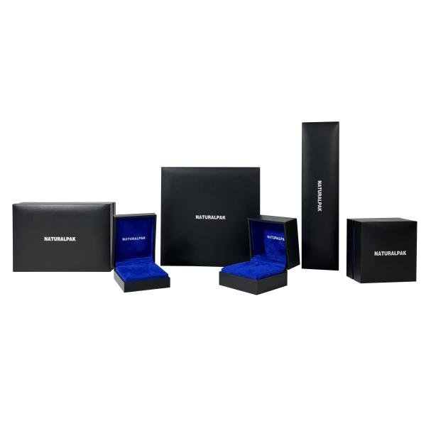 Navy Luxury Jewelry Packaging Boxes Two Shades Blue Medium Size Gift Boxes With
