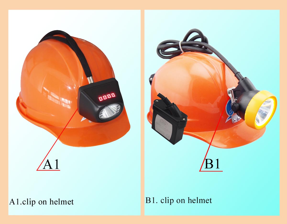 ATEX 1 Watt IP65 LED Miners Cap Lamp IP65 CE EMC , Digital LED Mining Cap Lamp
