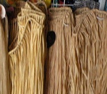 Real natural raffia grass mat