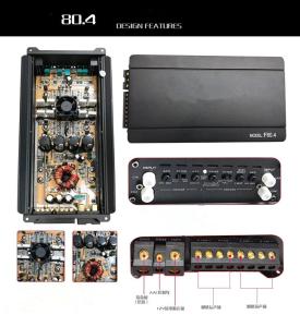 China 80W 4 channels classAB car amplifier-80.4AB wholesale
