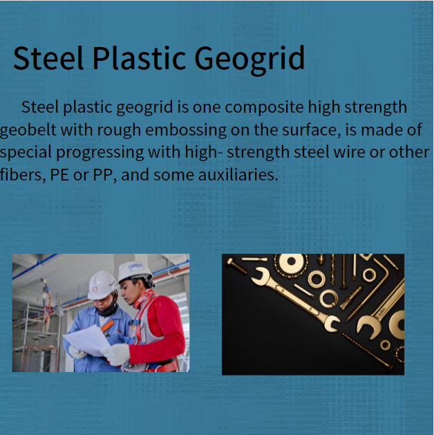 High Tensile Strength Steel Plastic Geogrid for Road and Railway Construction in Made
