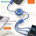 Anti Abrasion Retractable Cell Phone Cord Charger Multicolor Durable