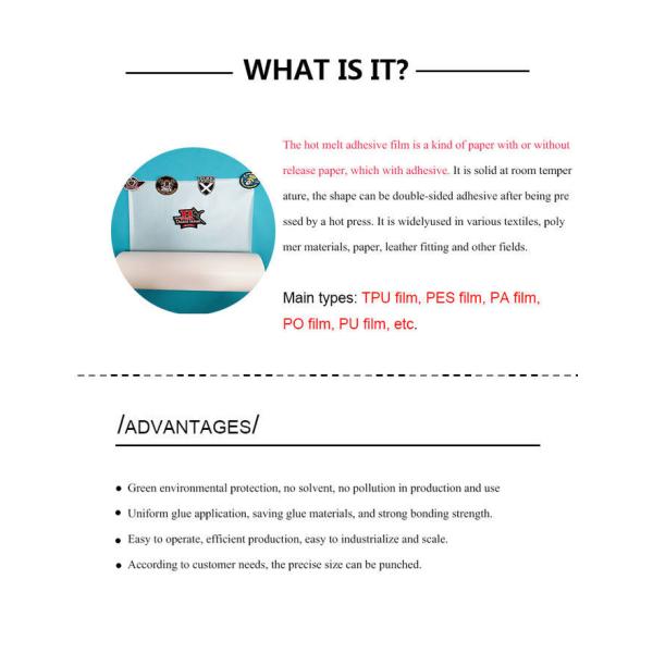 Translucent TPU Polyurethane Film , Leather Fabric Heat Press Adhesive Film OEM ODM