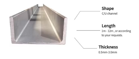 Pre Engineered Structures C Shape Purlins Galvanized C Purlin Steel Profile C Channel Steel Price Steel