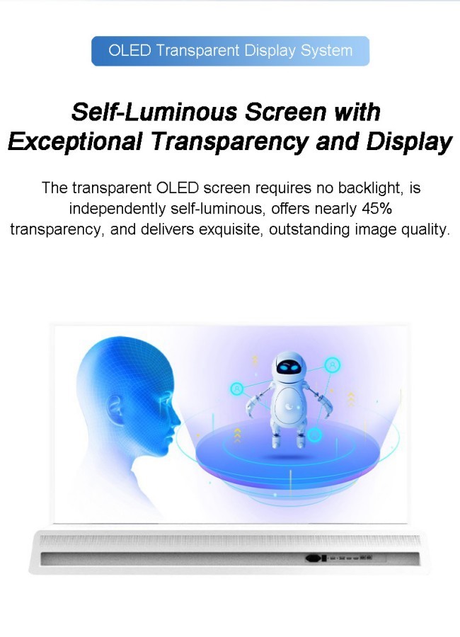 Ultra Thin Transparent OLED Display Monitor HD Clear See Through Digital Oled Panel