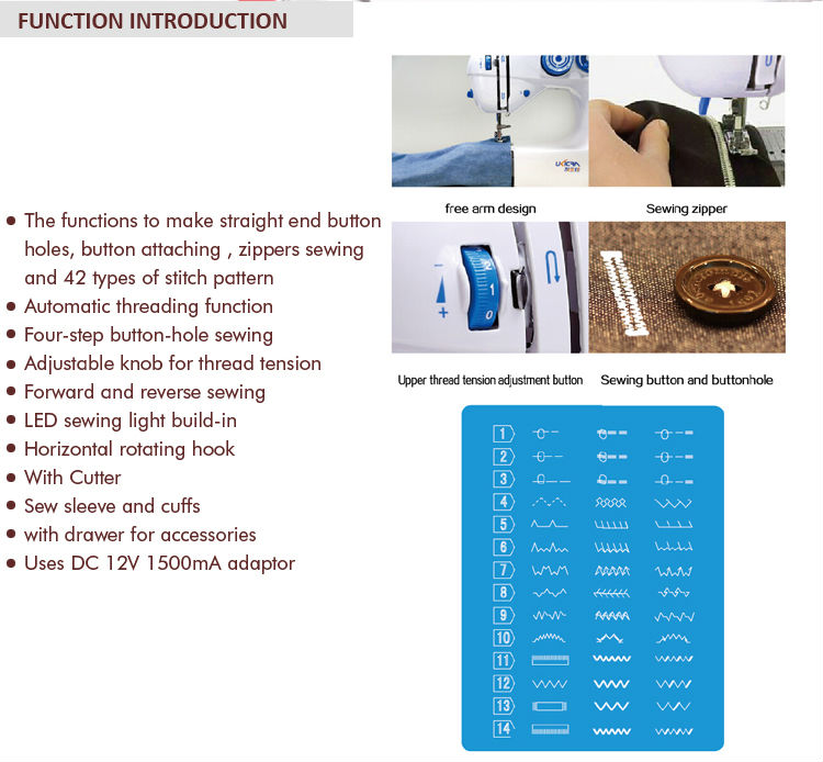 6W Household Portable Fabrica de Maquinas de Coser 's Top Ten Selling Product with Design