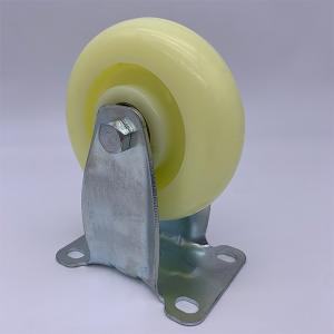 China PA White Nylon Wheel Caster 5 Inch Rigid Plate wholesale