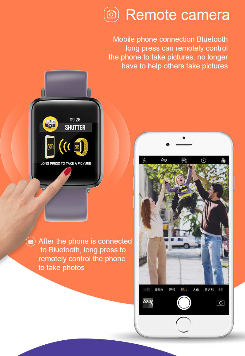 1.3in NFC Sport Smart Watch Multiple Motion Mode 180mAh Dual PPG