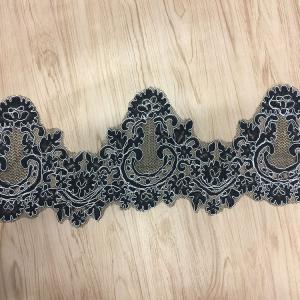 China Jacquard Cord Eyelash Lace Border for Wedding Bridal Dress wholesale