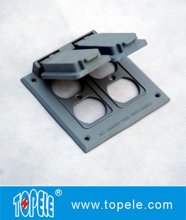 Aluminum Powder-coated Weatherproof Electrical Boxes Self-closing Outlet Covers