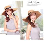 AK17519 Wide brim sunny beach paper straw hats with letter in stock , promotion