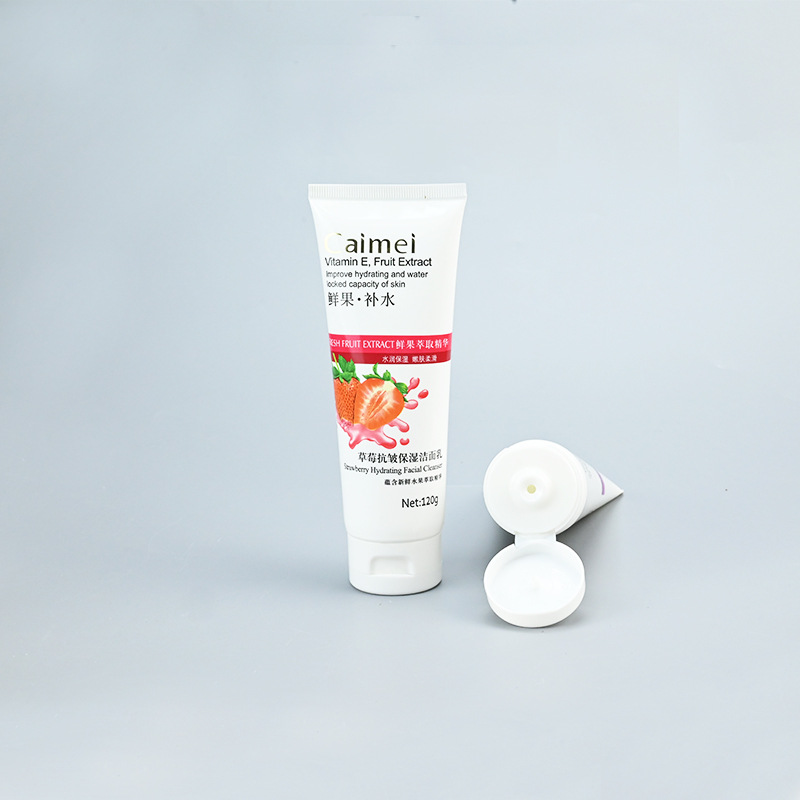 Customized Cosmetics Packaging White Matte Empty Plastic Soft Squeeze Tubes for Lotion and Cream 100% Sugarcane Material