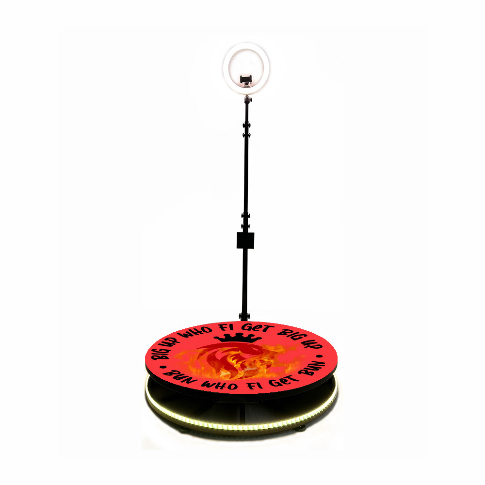 80cm Portable Automatic 360 Photo Booth Machine For 2 - 3 People