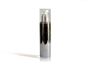 China Silver Aluminum Cream Pump Bottle / Eye Serum Airless Dispenser Bottles wholesale
