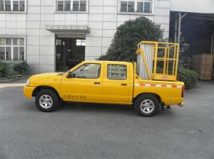 China Truck Mounted Scissor Working Platform Double Mast For Wall Cleaning wholesale