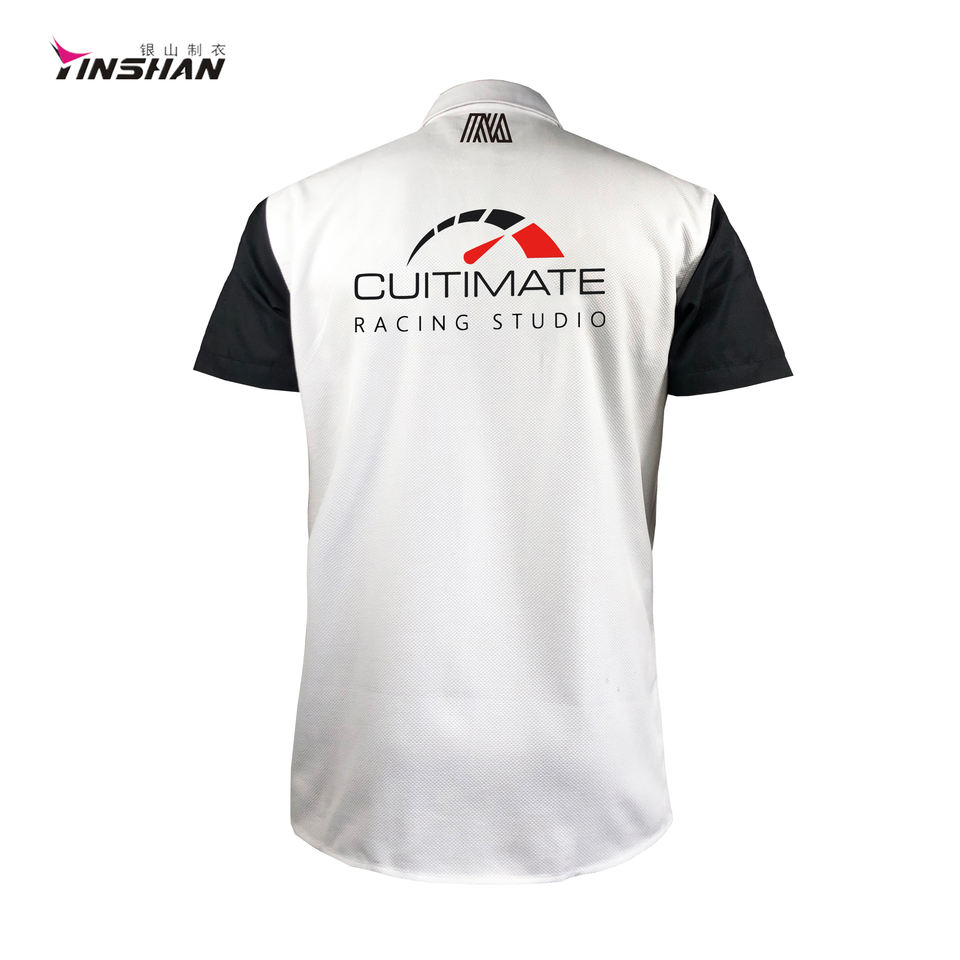 Custom Printed Polo Shirt for Unisex Motor and Racing Sports Team in Cotton/Poly Blend