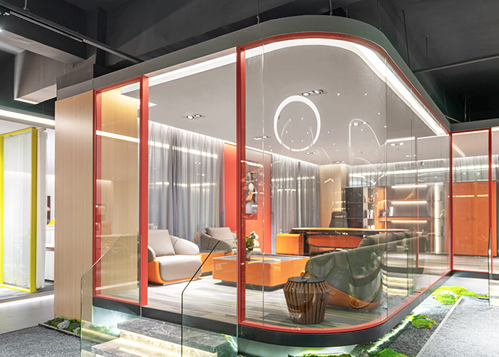 Premium Spaces Partition Wall Glass Solid Customized Privacy Office Space Sliding Door