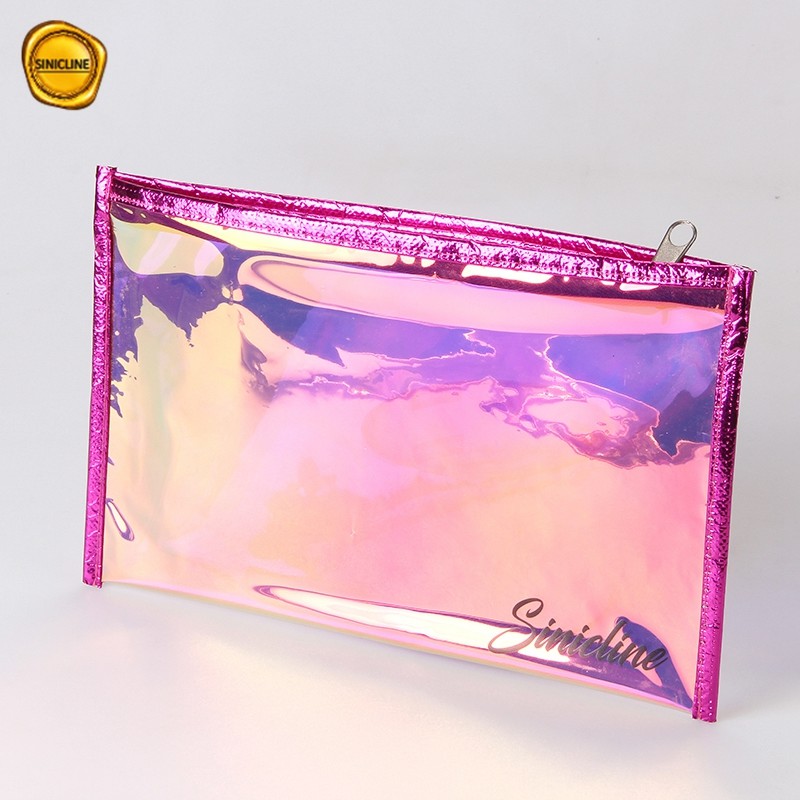 EVA TPU Waterproof Laser Holographic Make Up Bag Pouch Transparent
