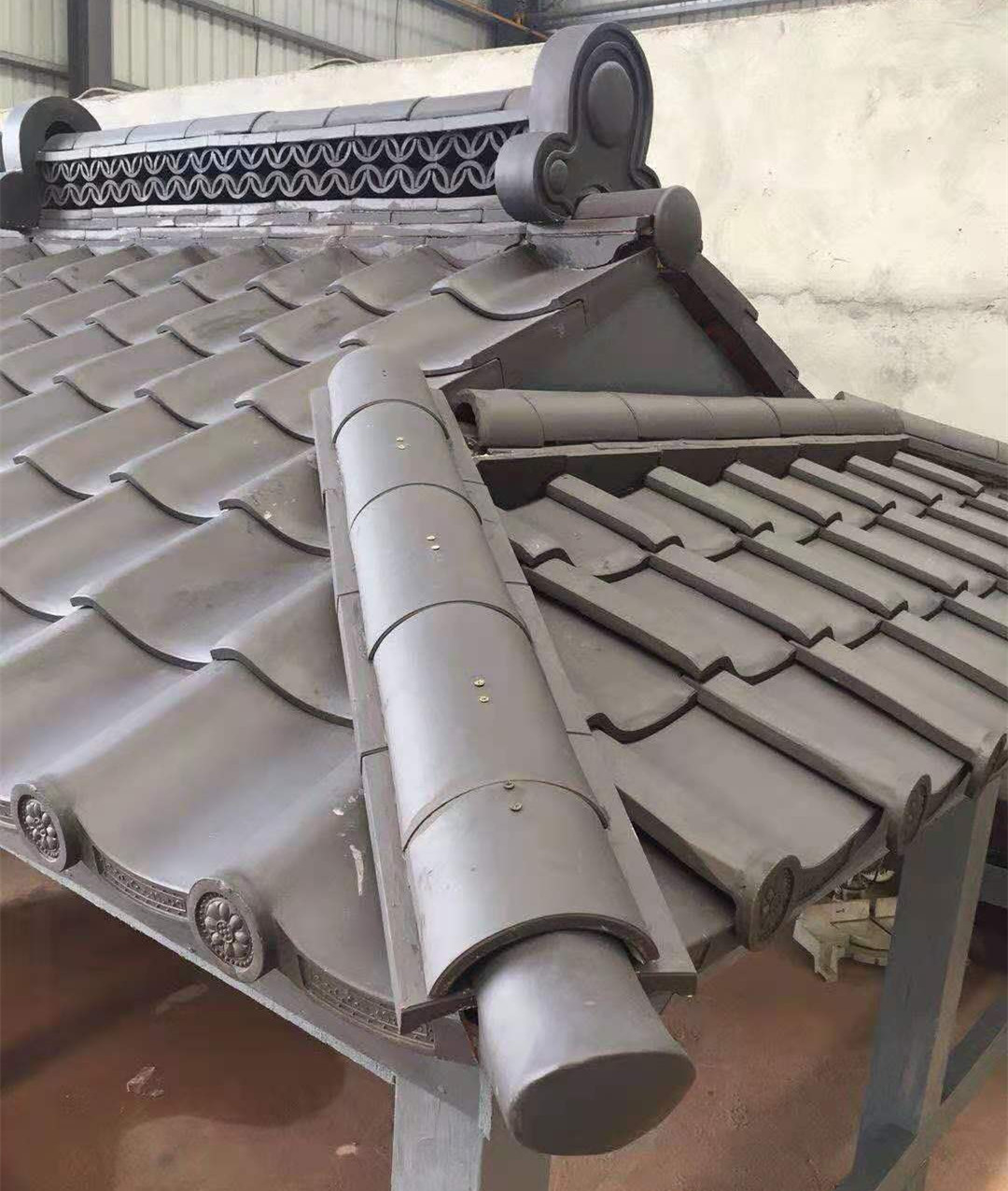 Matt Traditional Clay Roof Tiles 220mm Plain Asian Style Roof Tiles